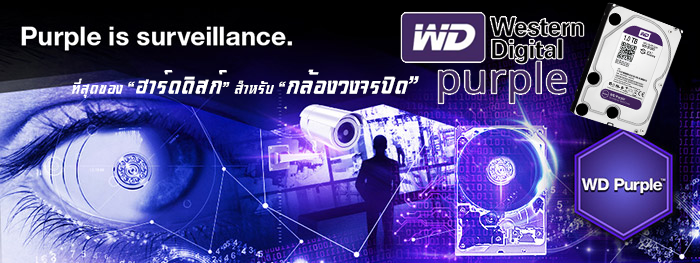 WD Purple ฮาร์ดดิส์ก สำหรับกล้องวงจรปิด